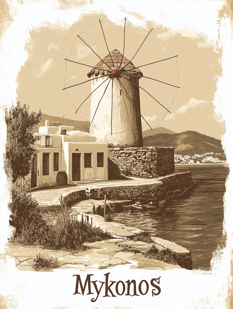 Mykonos Classic-style poster