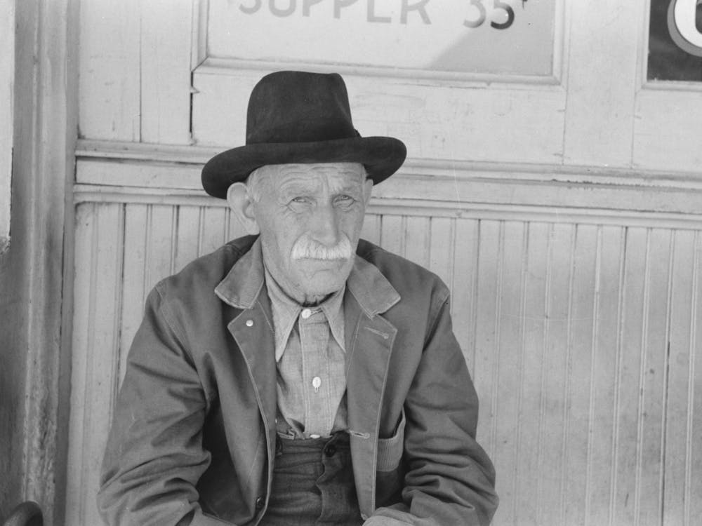 Farmer In Town, Taylor, Texas By Russell Lee