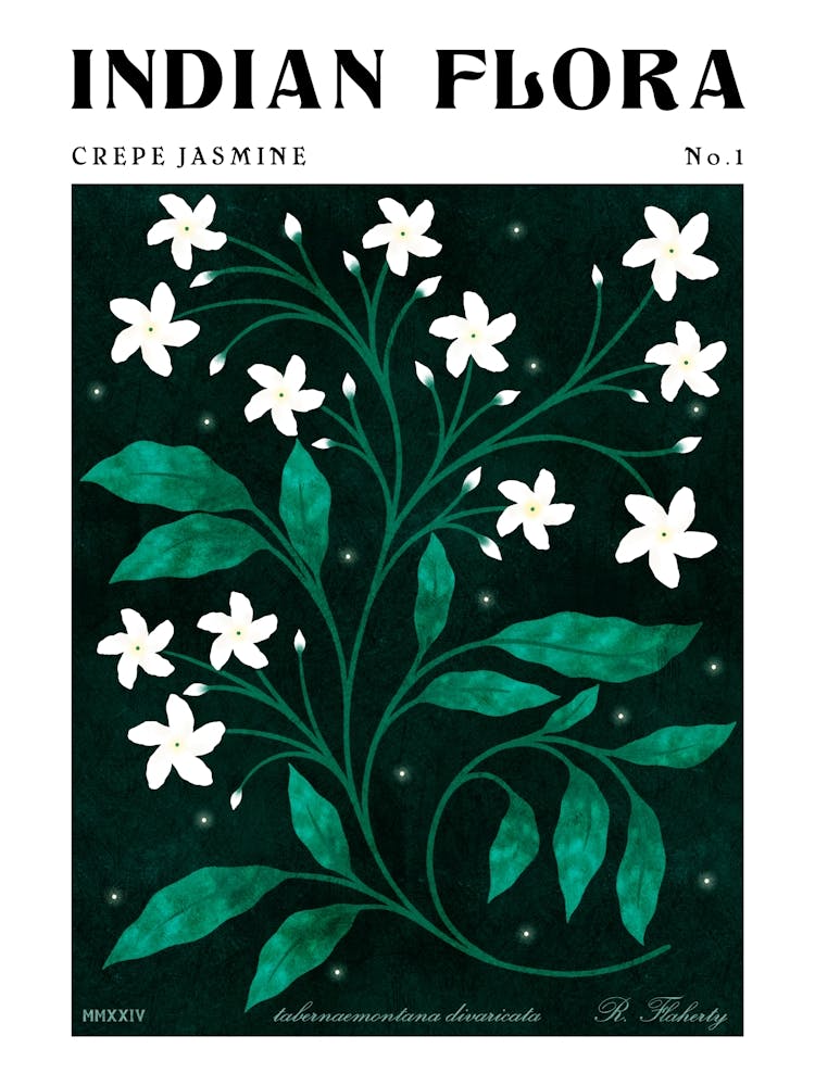 Indian Florals Crepe Jasmine