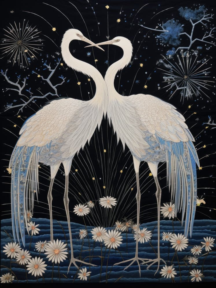 Two Cranes In Love 1