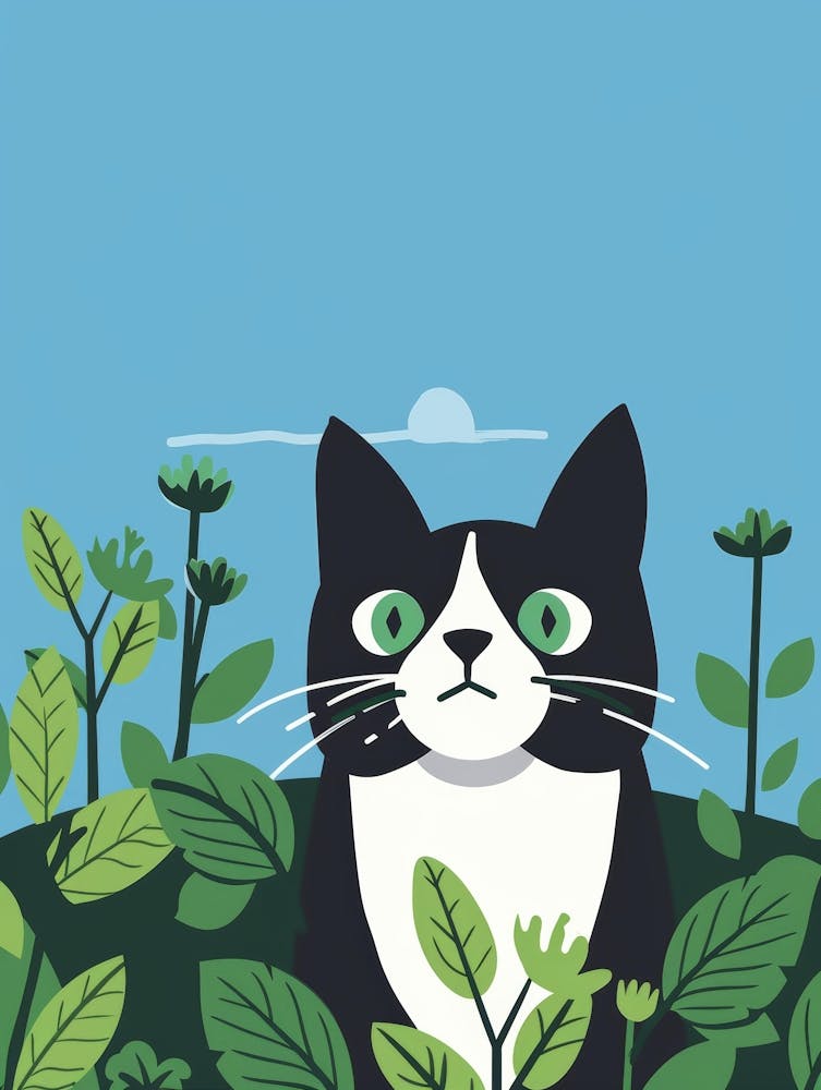 Cat In The Grass 6