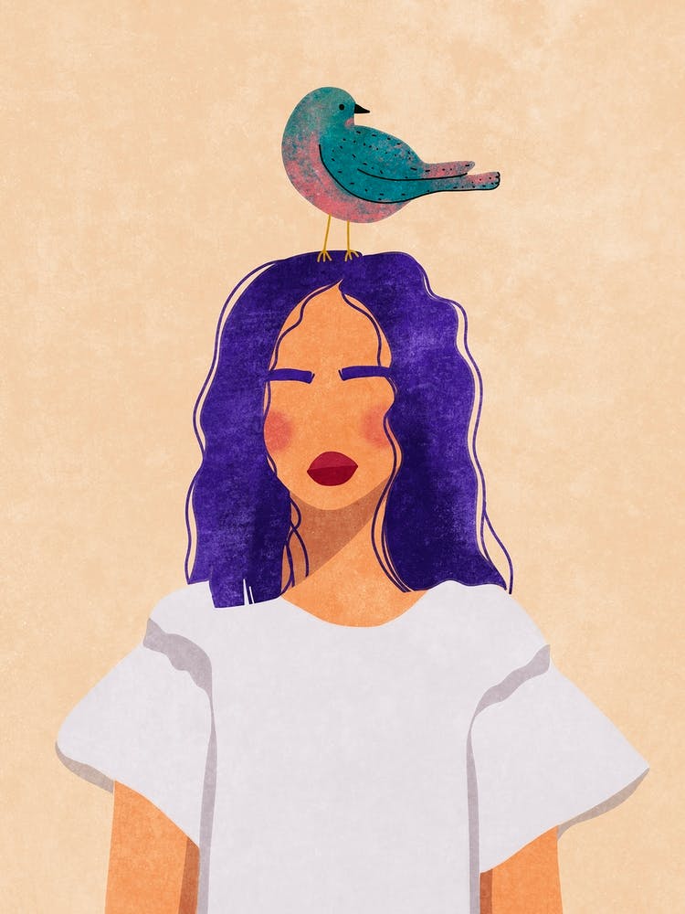Girl with Bird