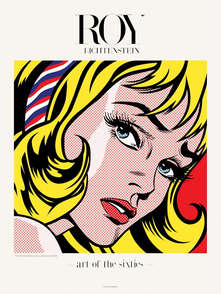 RIBBON GIRL | LICHTENSTEIN DIGITAL REPLICA