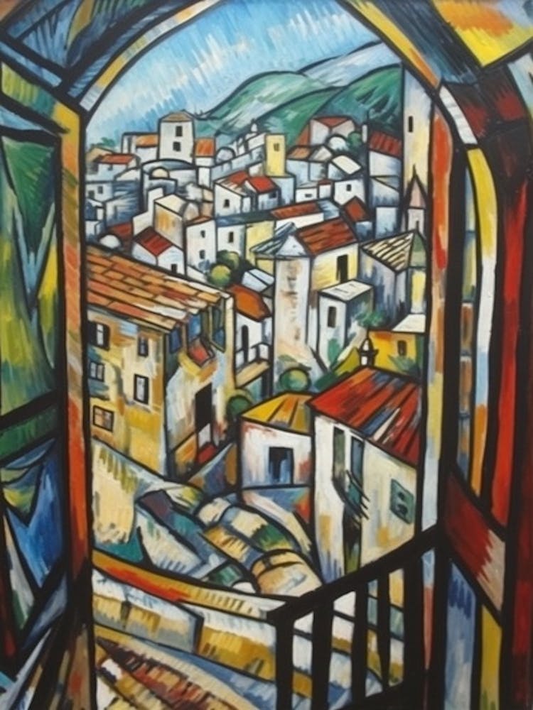 Window View Of Rio De Janeiro Of In The Style Of Cubism 4