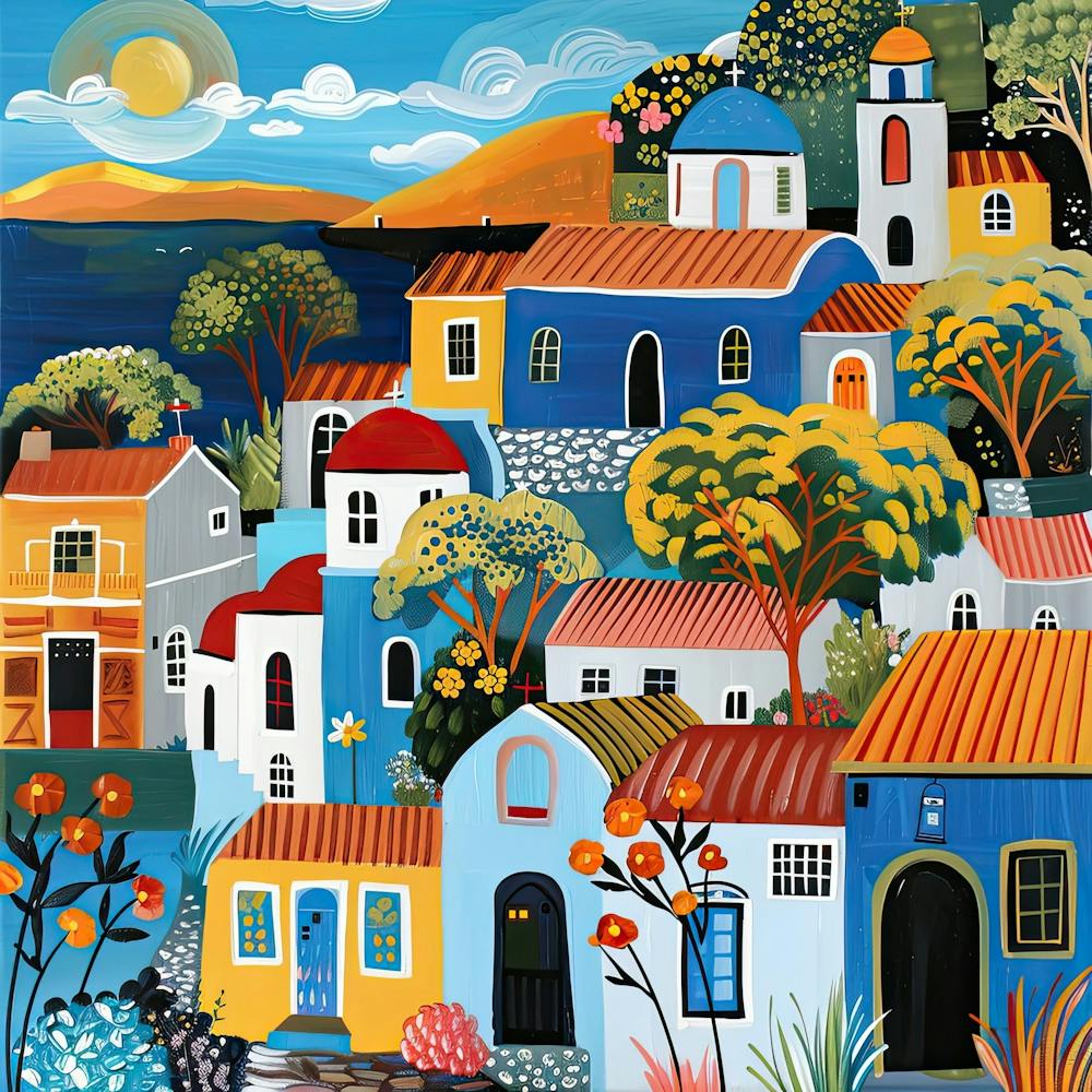 Kids Travel Illustration Greece 1