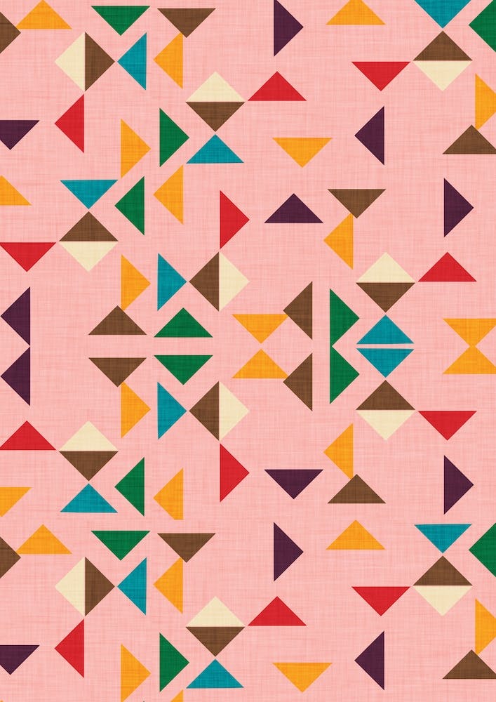 Kilim Triangle Pattern Purple