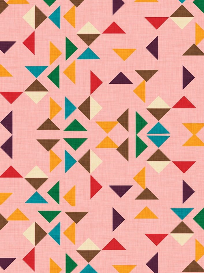 Kilim Triangle Pattern Purple