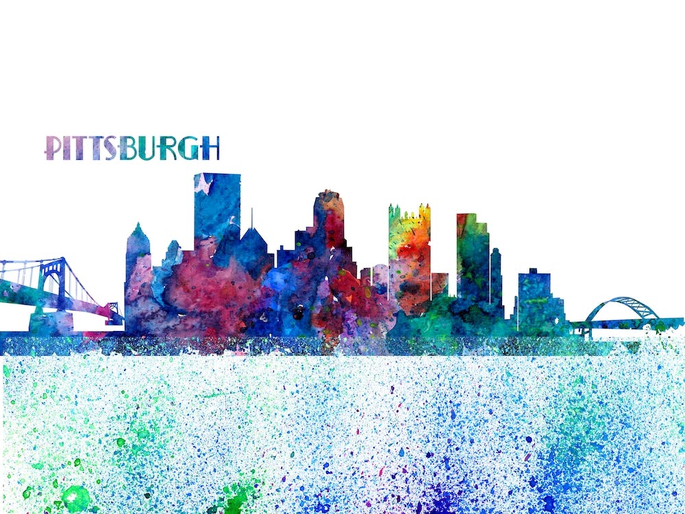 Pittsburgh Pennsylvania Skyline Splash