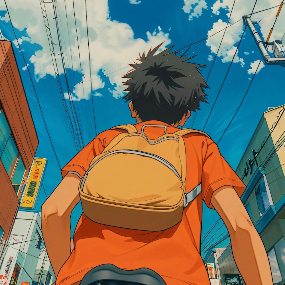 Anime Boy With Backpack