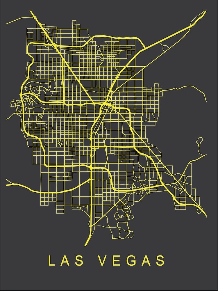Las Vegas Map Neon