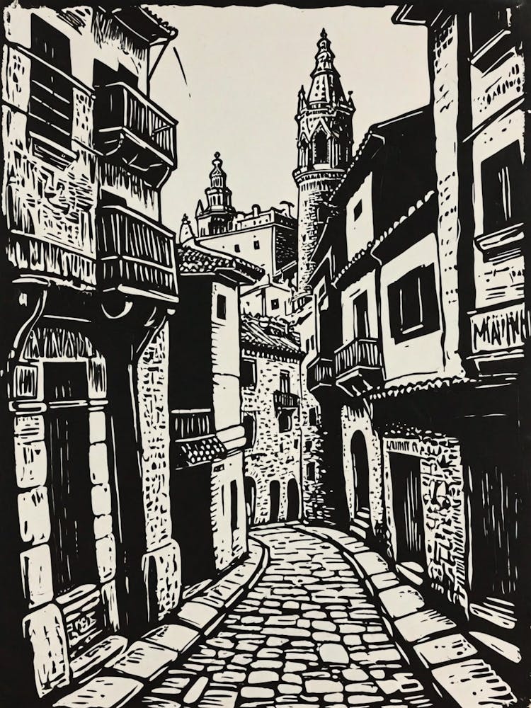 Street Scene In Spain