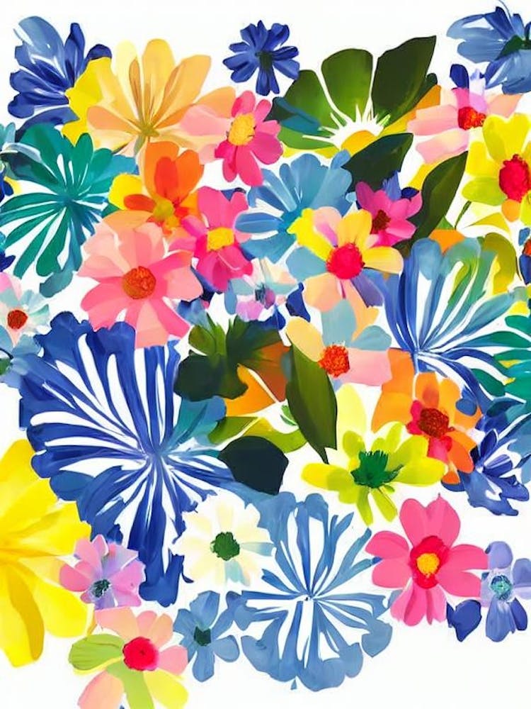 Moderne bunte Gänseblümchenblume