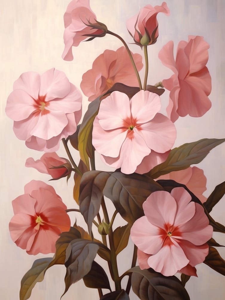 Floral Illustration Impatiens 4