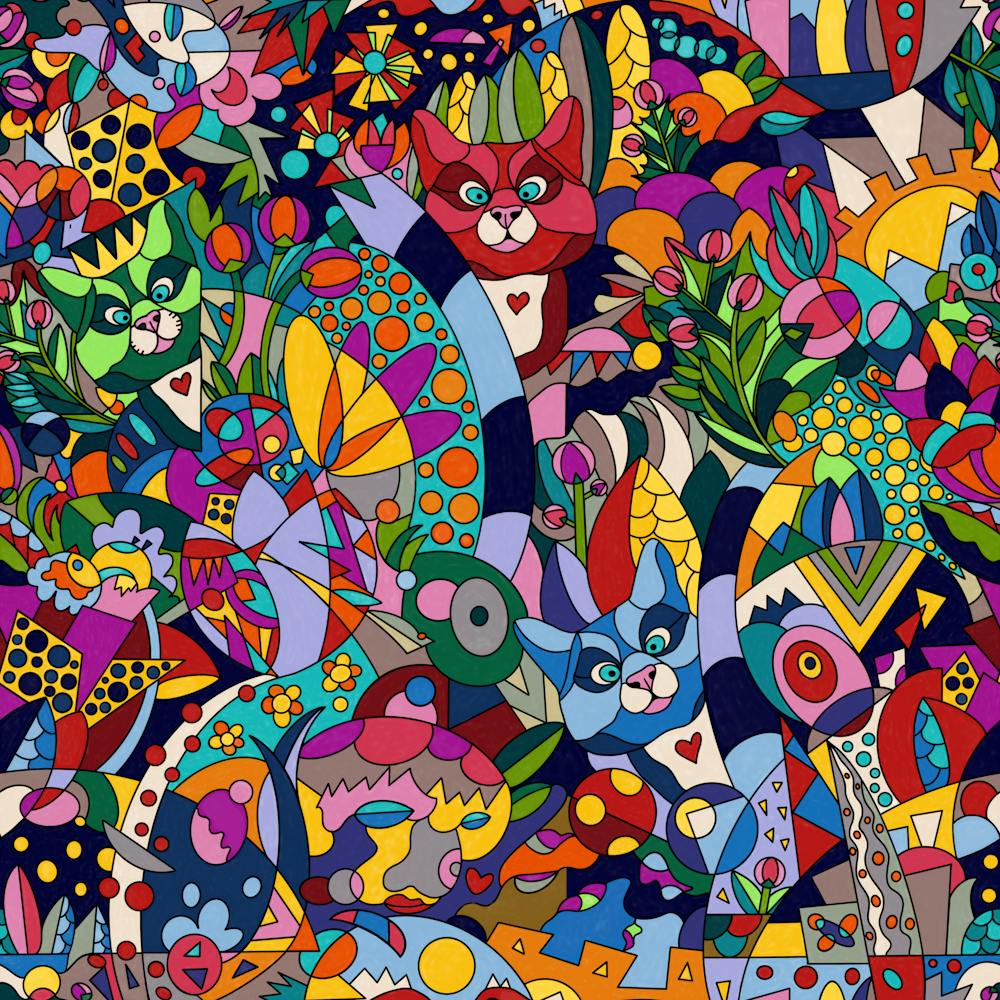 Whimsical cats