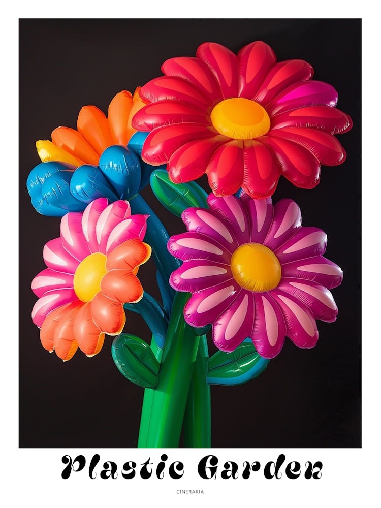 Bright Inflatable Flowers Poster Cineraria 5