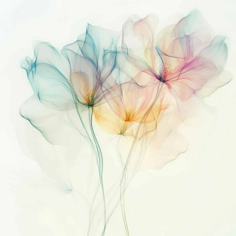 Pastel X Ray Icm Flowers 6 1