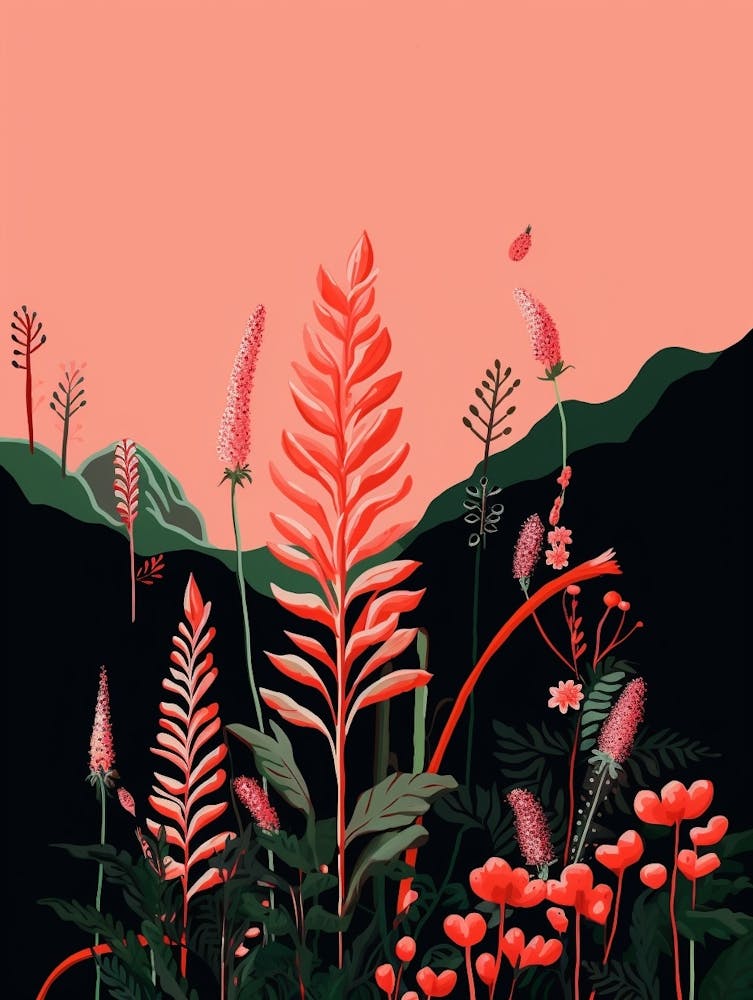 Boho Wildflower Painting Black Cohosh Actaea 1