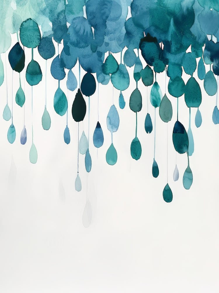 Watercolor Raindrops 1