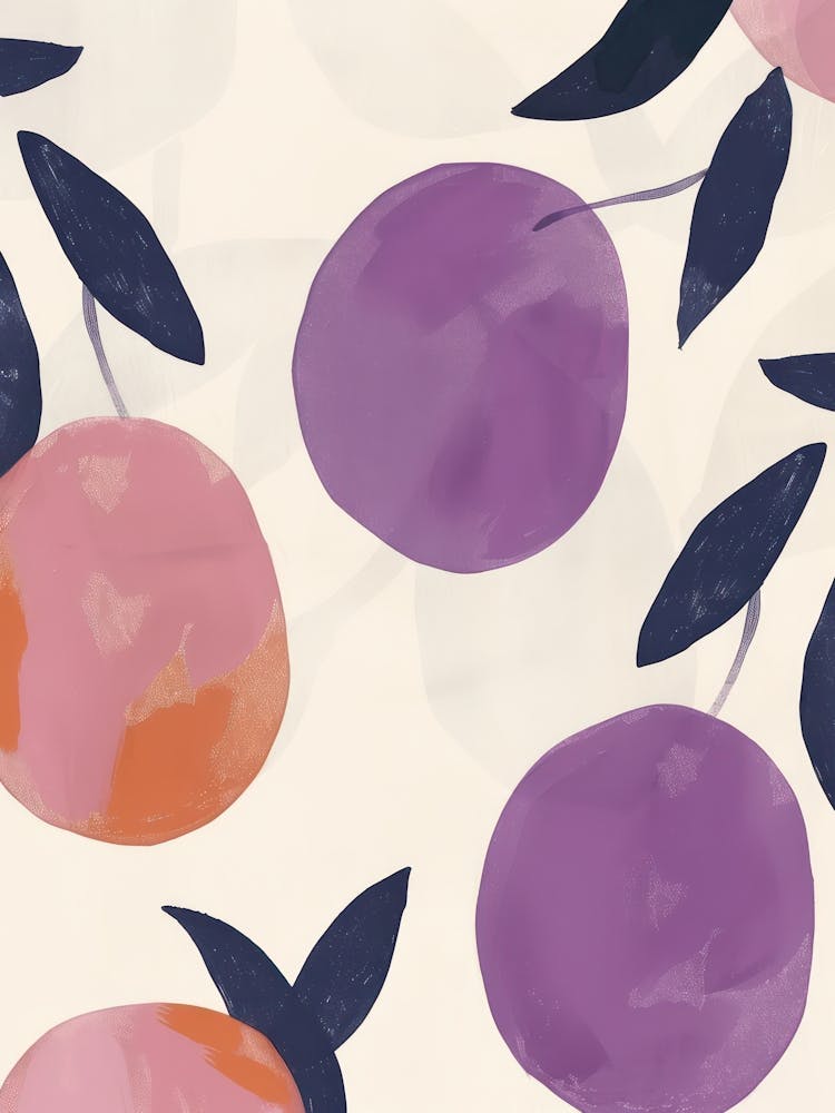 Plum Close Up Illustration 2