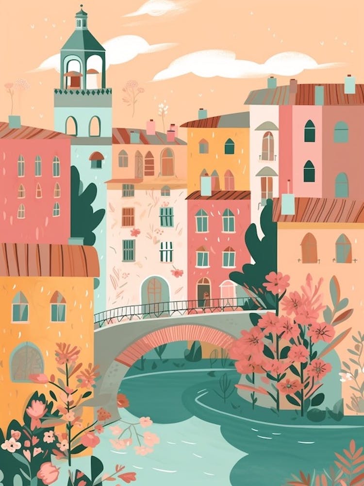 Verona, Italy Illustration