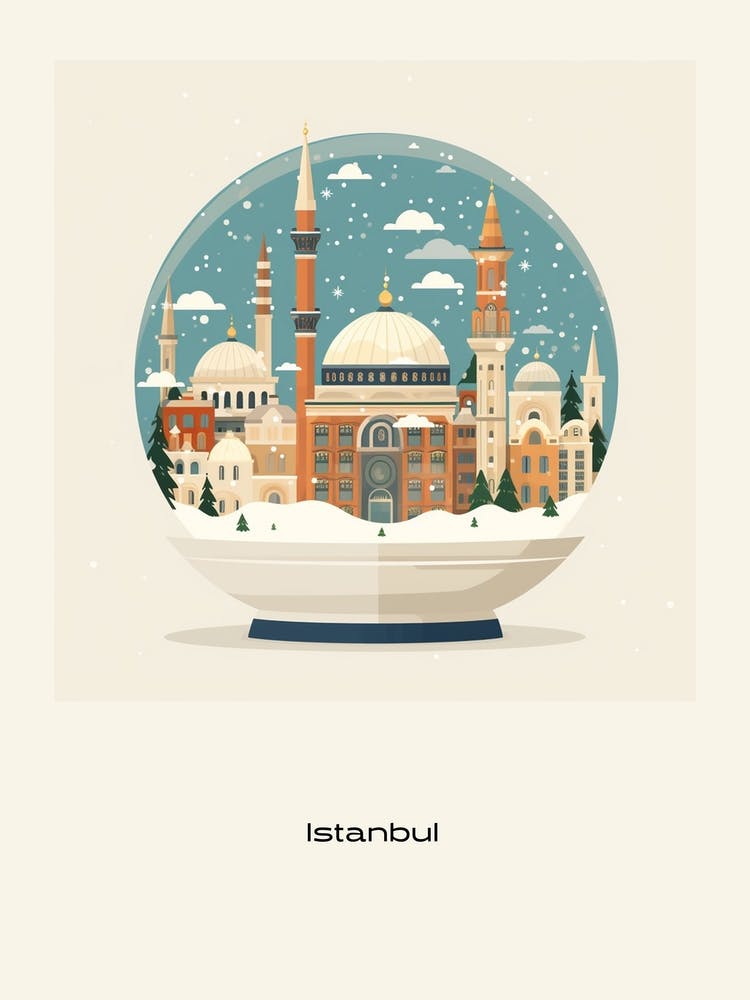 Istanbul Turkey 1 Snowglobe Poster