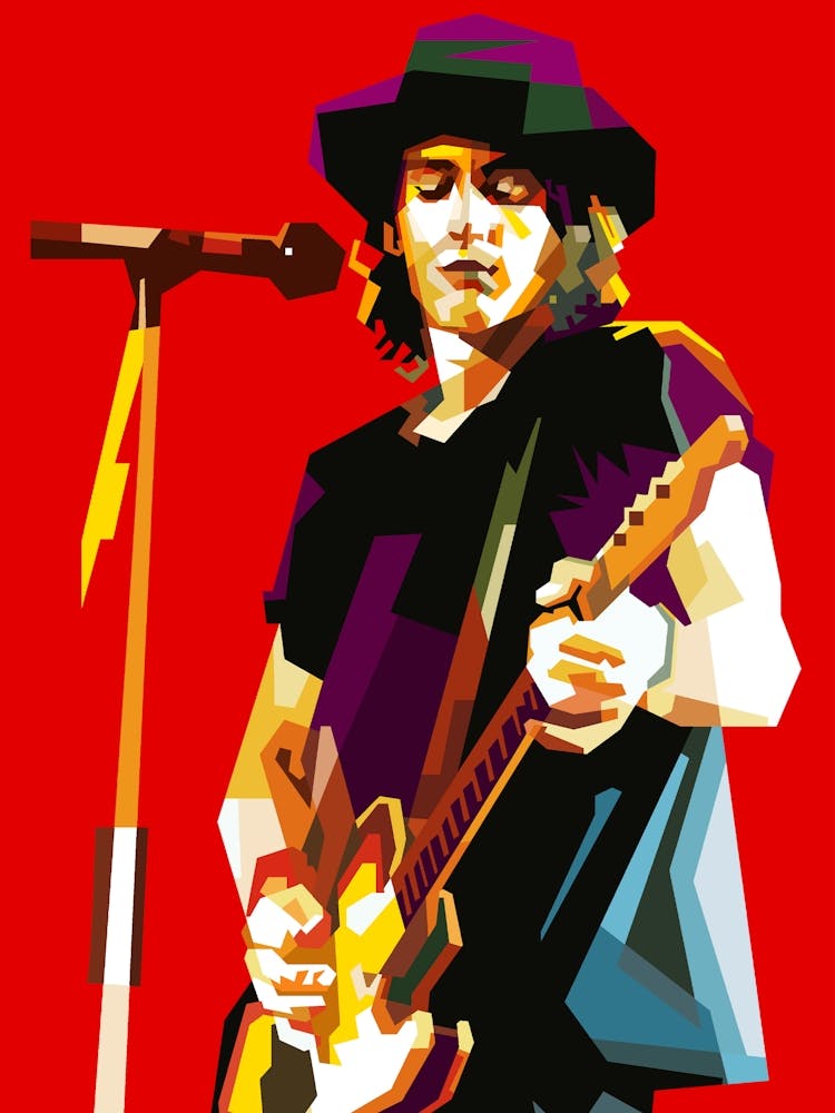 Izzy Stradlin pop art WPAP is an American guitarist, singer