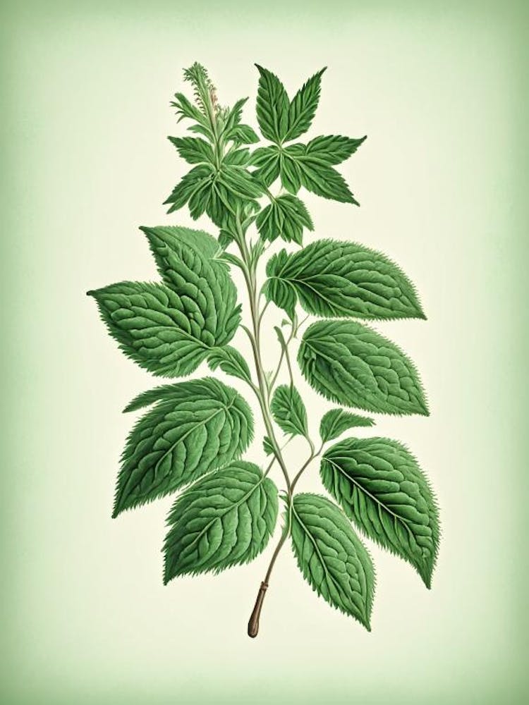 Spearmint Herb Vintage Botanical