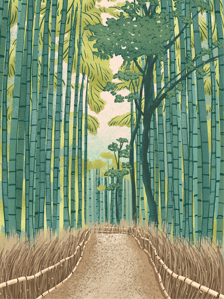 Japan Arashiyama Bamboo Forest Art Print by Inhabit Print – Fy!