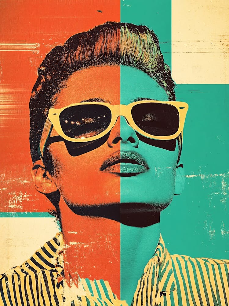 Person Collage Woman In Sunglasses By Person