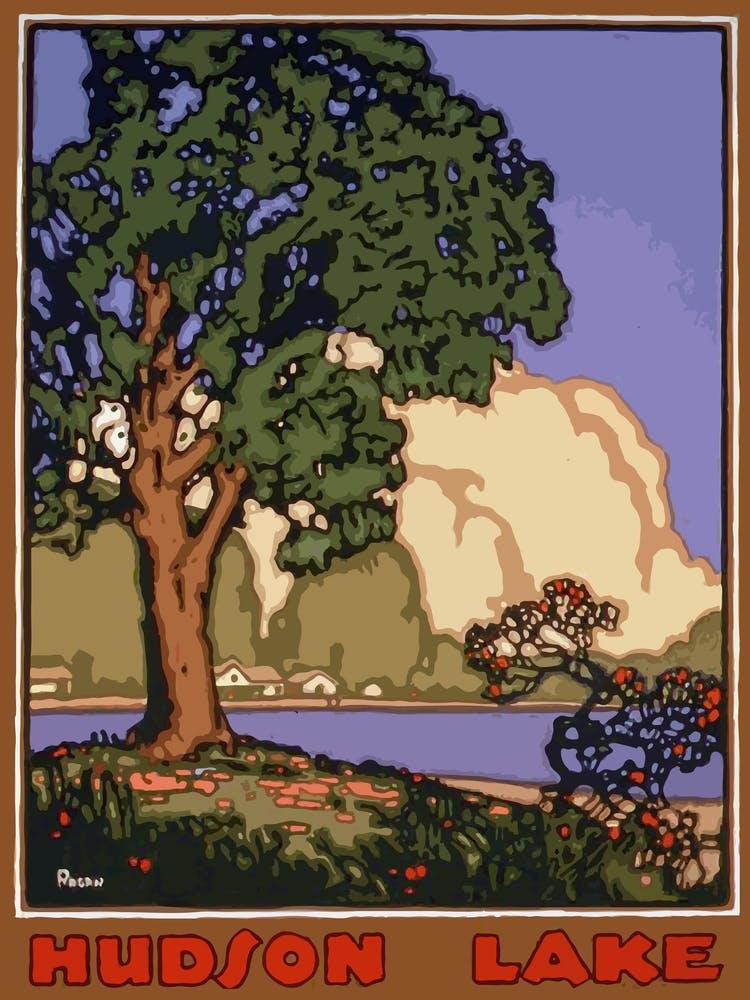 Hudson Lake, Lonely Tree on the Coast