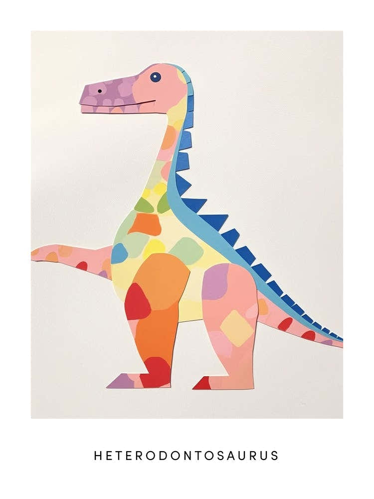 Nursery Dinosaur Art Heterodontosaurus 3 Poster