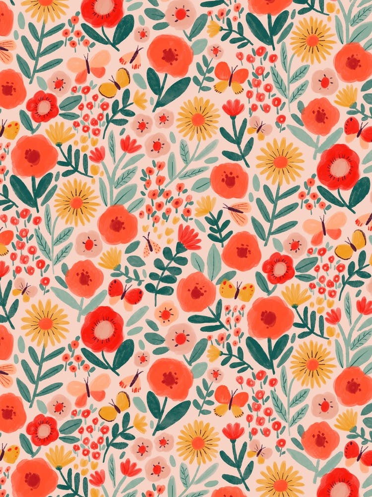 Floral Butterfly Pattern