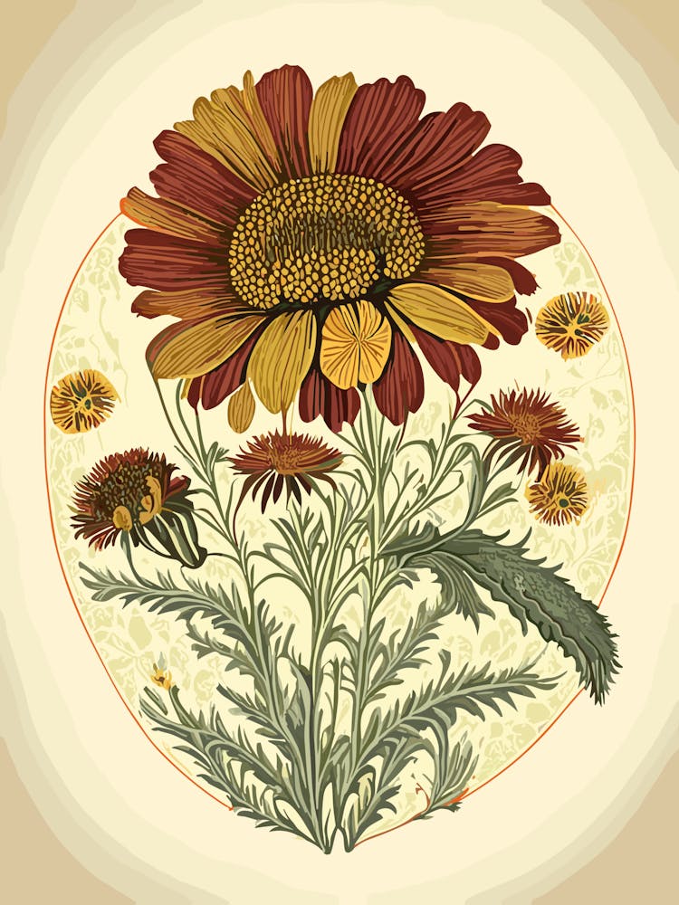 Sonnenbraut Wildblume Vintage Botanisch 2