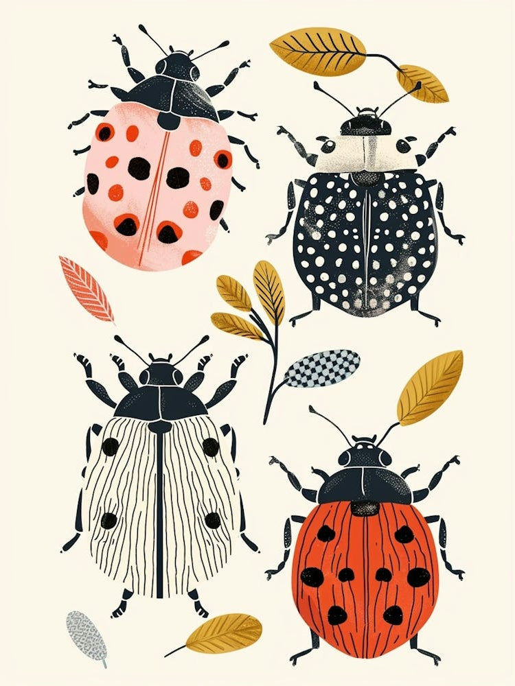 Colourful Insect Illustration Ladybug 12