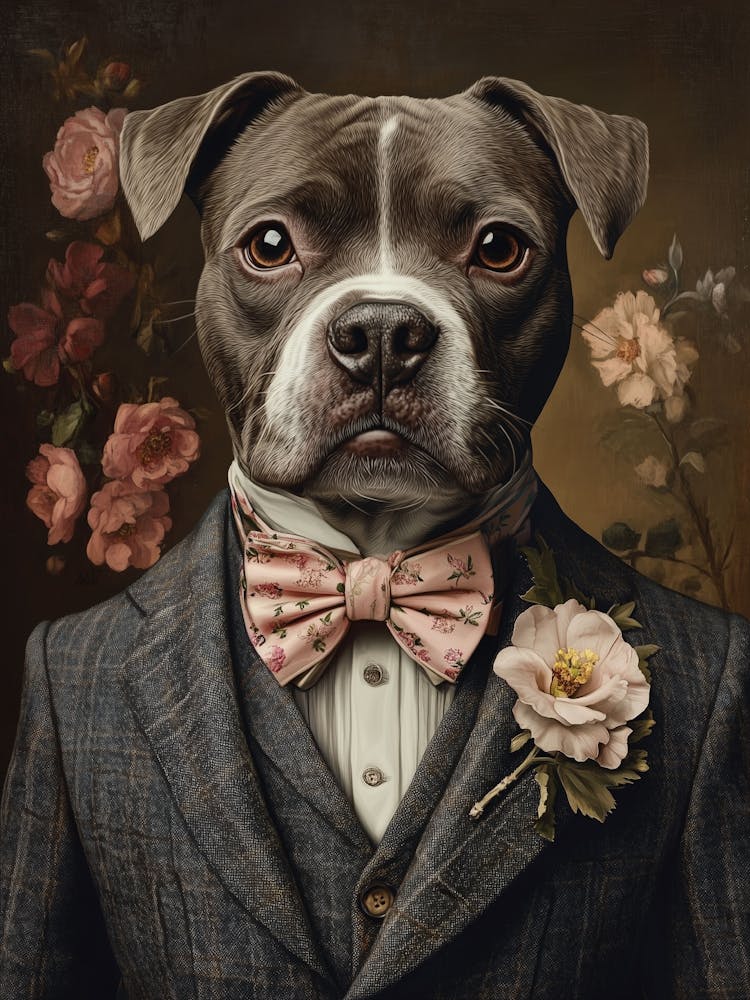 Staffy Staffordshire Bull Terrier Dapper Gentleman