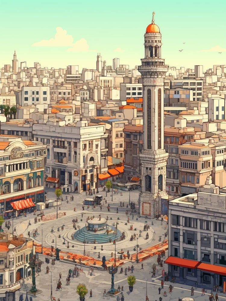 Takism Square Meydan Pixel Art 2