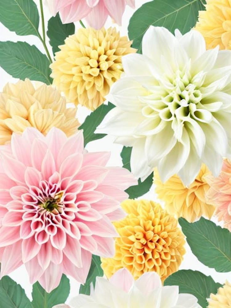 Dahlia Pastel Floral 2 Flower