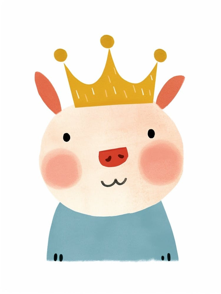 Little Pig 6 Wearing A Crown
