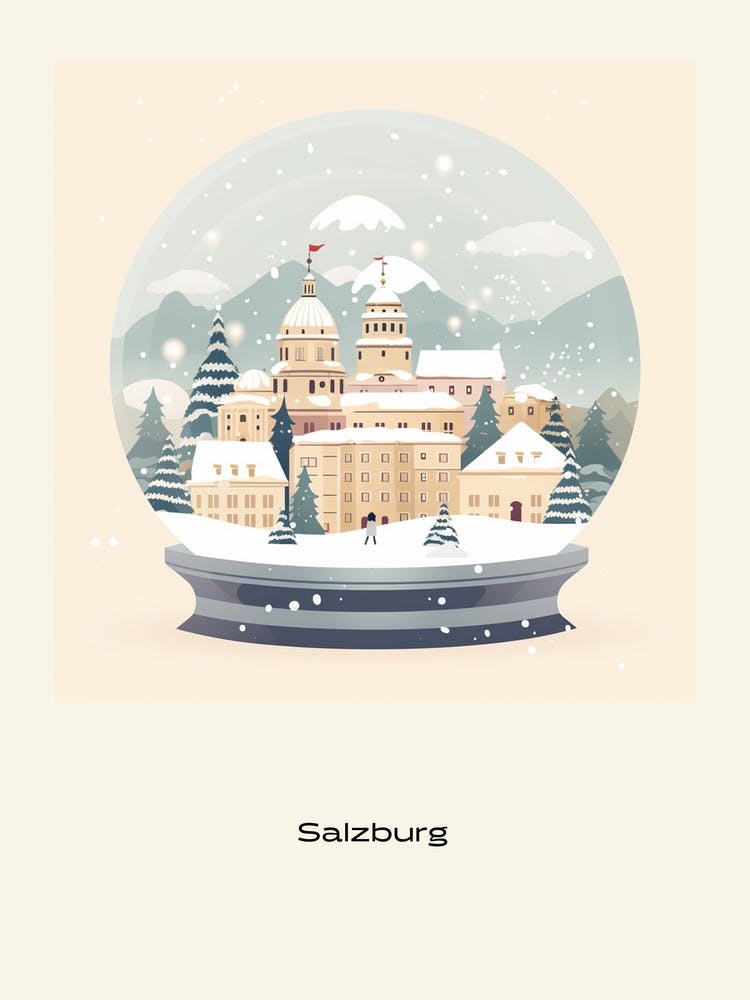 Salzburg Austria 1 Snowglobe Poster