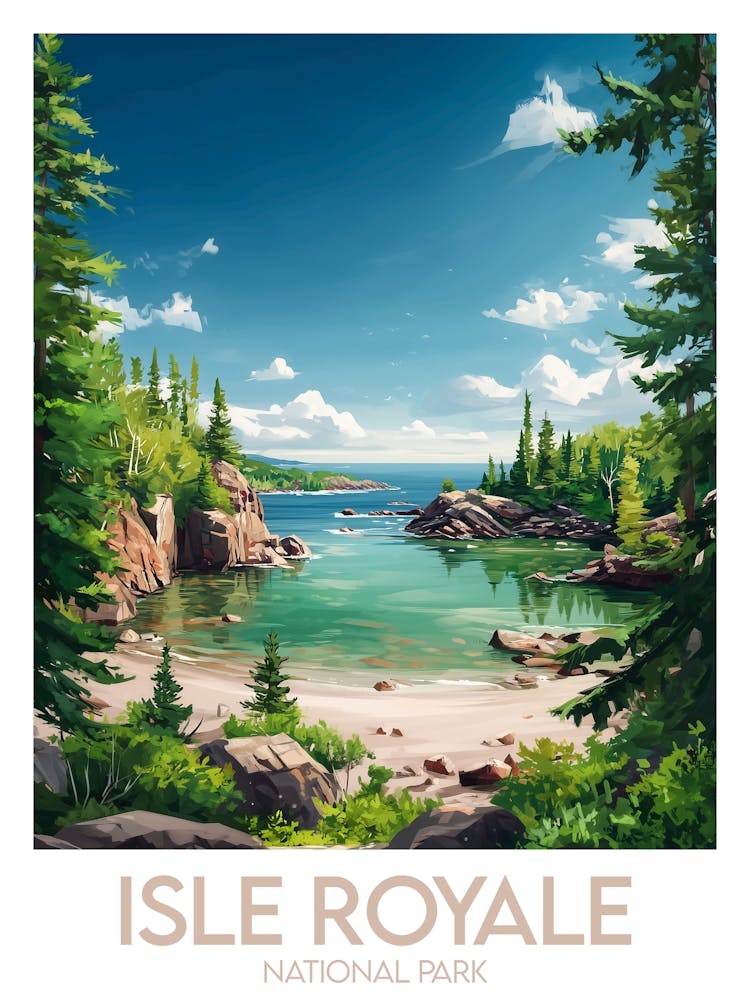 Affiche de voyage Isle Royale National Park