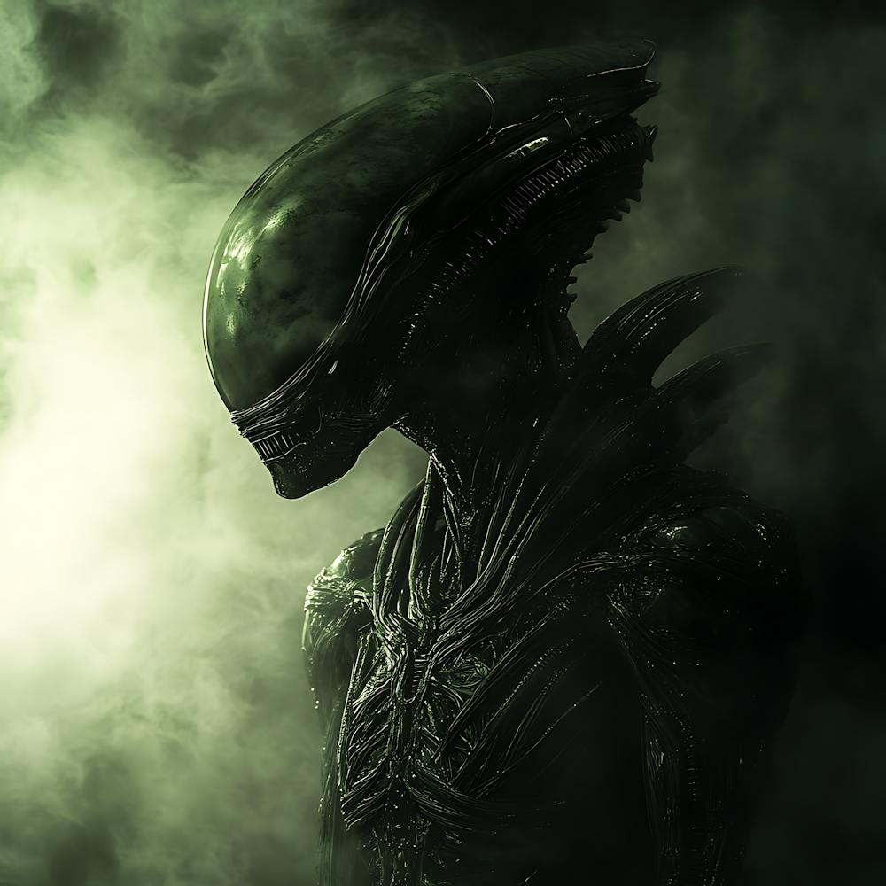 Alien Emerging From Shadows 14