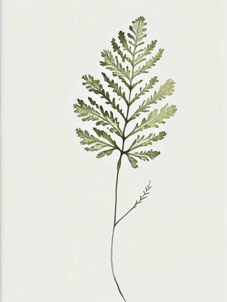 Yarrow Leaf Minimalist Watercolour 5