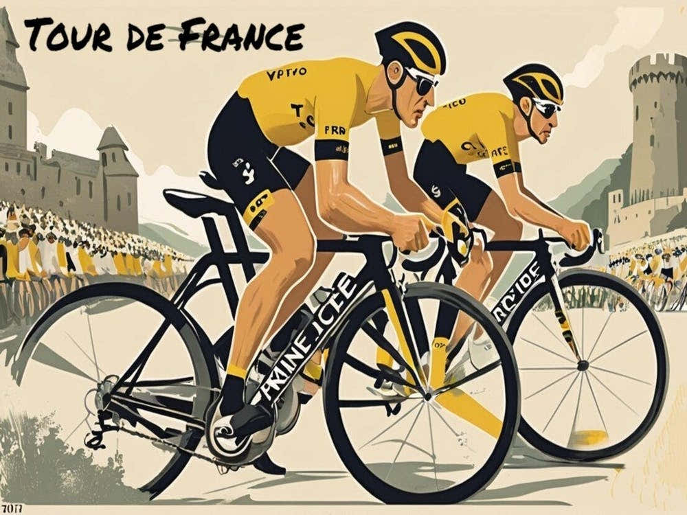 Tour De France cycling Poster wall art print