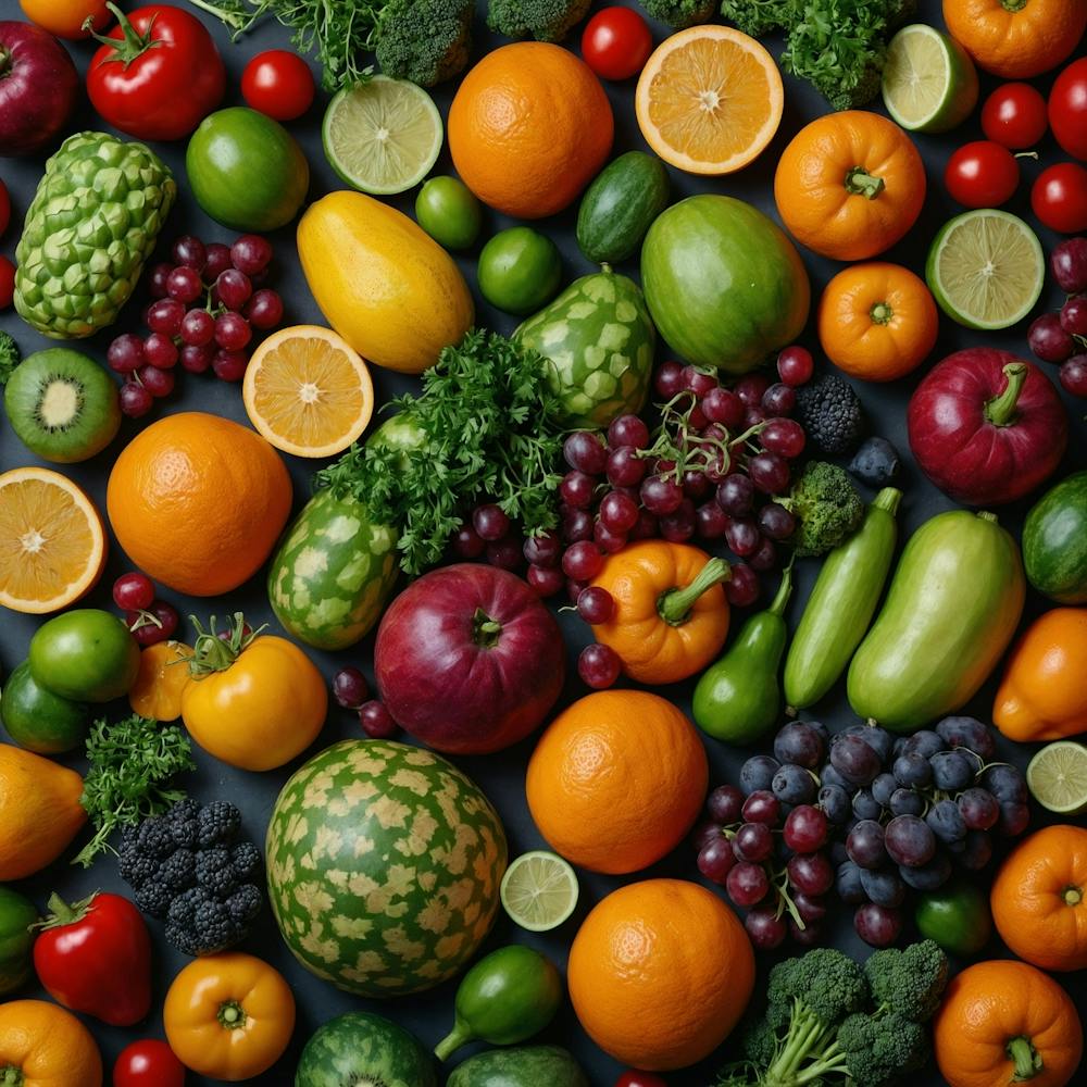 Colorful Fruits And Vegetables