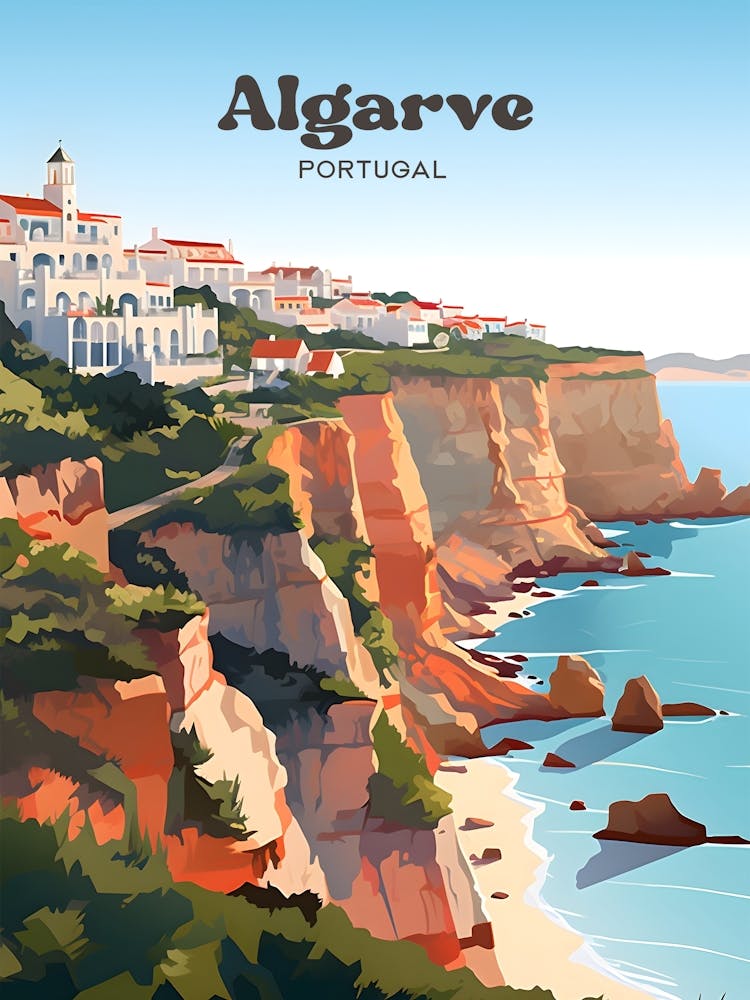 Algarve Portugal Travel Poster