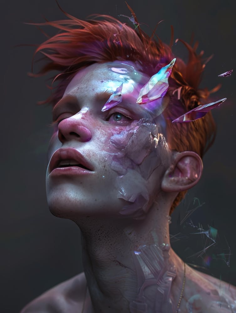 Man With A Broken Face