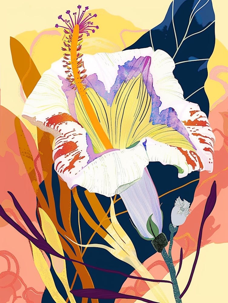 Colourful Flower Illustration Morning Glory 6