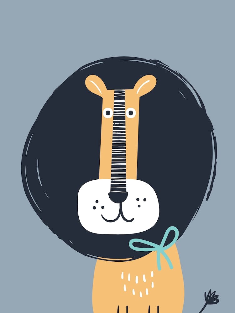 Lion Neutral Nursery Teal Kids