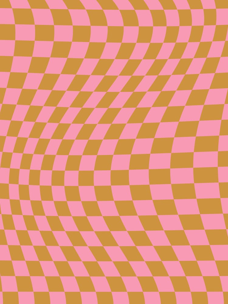 Checkered Twist Pink And Mustard