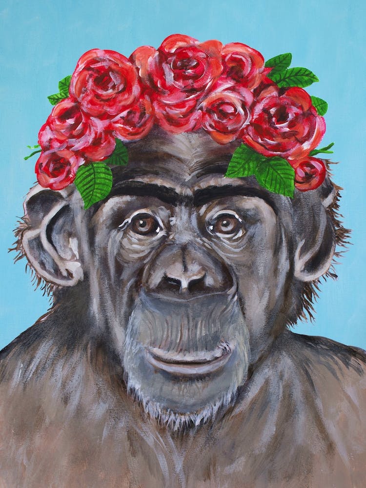 Frida Kahlo Chimpanzee